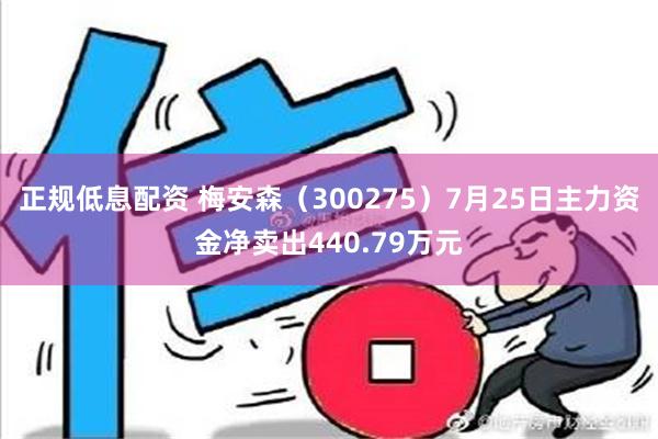 正规低息配资 梅安森（300275）7月25日主力资金净卖出440.79万元