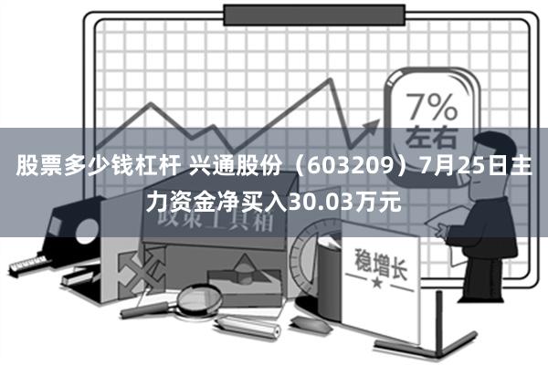 股票多少钱杠杆 兴通股份（603209）7月25日主力资金净买入30.03万元